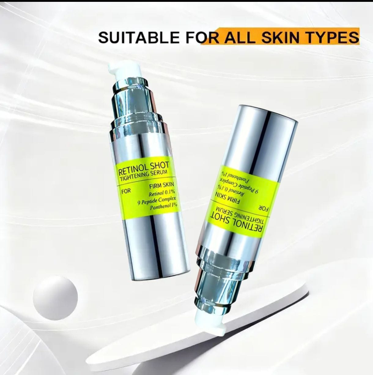 Sérum Dual Antienvejecimiento K-Beauty: Retinol + Vitamina C para Firmeza y Luminosidad